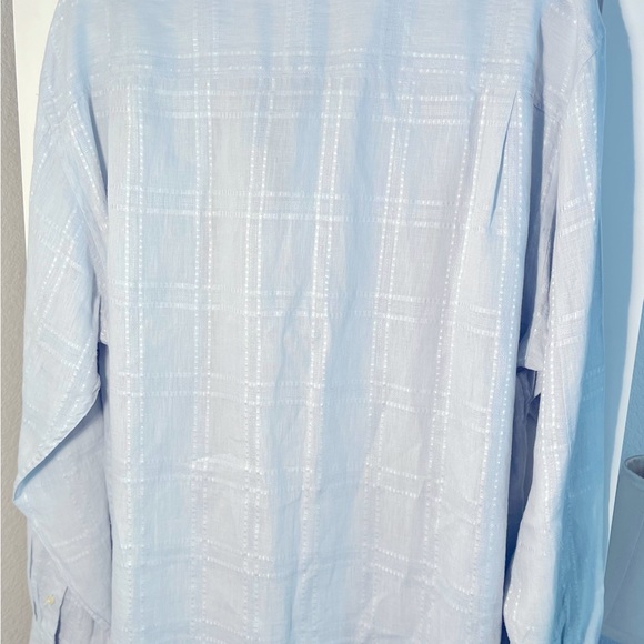 Tommy Bahamas Linen XL Light Sky Blue Embroidery Cool Beach Vibe Casual - Picture 5 of 6